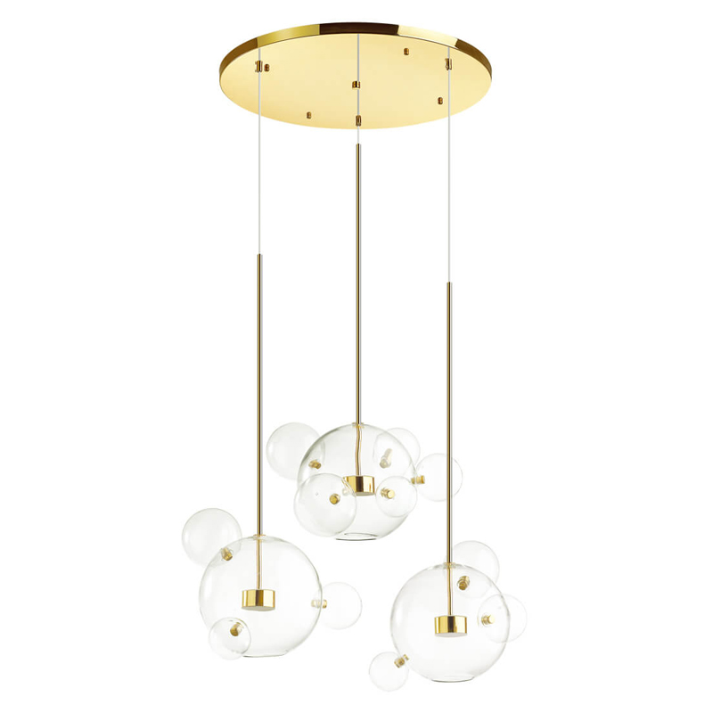 Люстра Transparent Bubble Chandelier Gold Circle Глянцевое золото Прозрачный Люстра Transparent Bubble Chandelier Gold Circle Глянцевое золото Прозрачный в Волгограде | Loft Concept