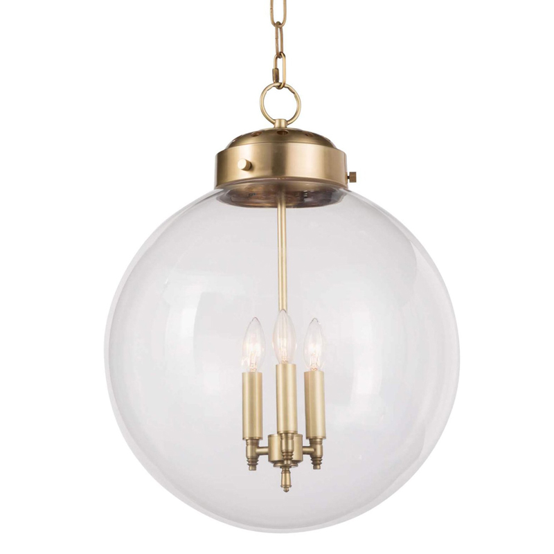 Подвесной светильник Conor Globe Hanging lamp Gold Золотой Прозрачный (Transparent) Подвесной светильник Conor Globe Hanging lamp Gold Золотой Прозрачный (Transparent) в Волгограде | Loft Concept