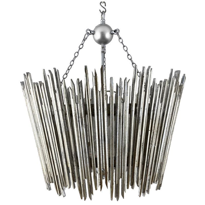 Люстра Ragna Silver Wooden Rods Chandelier Серебряный Люстра Ragna Silver Wooden Rods Chandelier Серебряный в Волгограде | Loft Concept