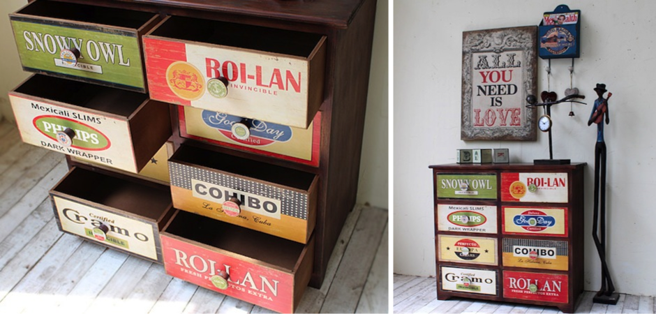 Комод в винтажном стиле с цветными ящиками Hurbor Loft Vintage Комод в винтажном стиле с цветными ящиками Hurbor Loft Vintage - Loft-Concept в Волгограде