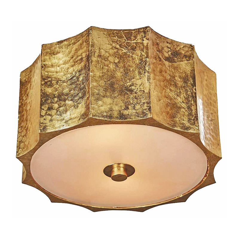 Потолочный светильник Grooved Gold Drum Золотой Потолочный светильник Grooved Gold Drum Золотой в Волгограде | Loft Concept