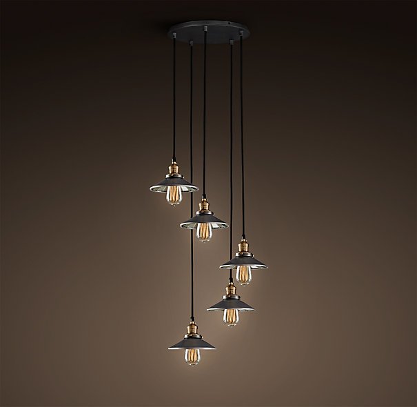 Люстра Loft Cone Pendant Reflector 5 Черный Люстра Loft Cone Pendant Reflector 5 Черный в Волгограде | Loft Concept