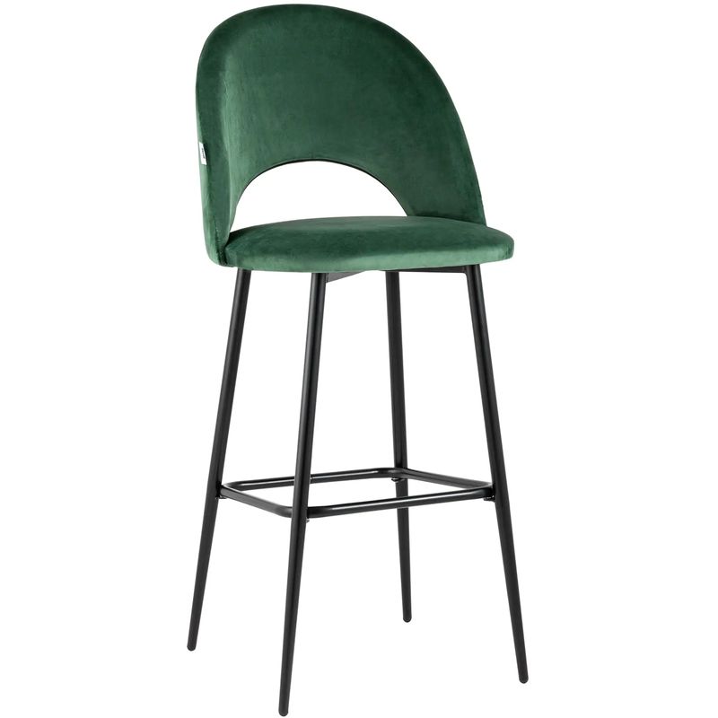 Барный Стул CLIFF Chair Зеленый Велюр Зеленый Черный Барный Стул CLIFF Chair Зеленый Велюр Зеленый Черный в Волгограде | Loft Concept