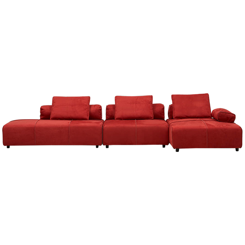 Угловой диван Quinn Red Sofa Красный Угловой диван Quinn Red Sofa Красный в Волгограде | Loft Concept
