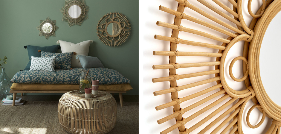 Зеркало Mirror Rattan Round D90 Зеркало Mirror Rattan Round D90 - Loft-Concept в Волгограде