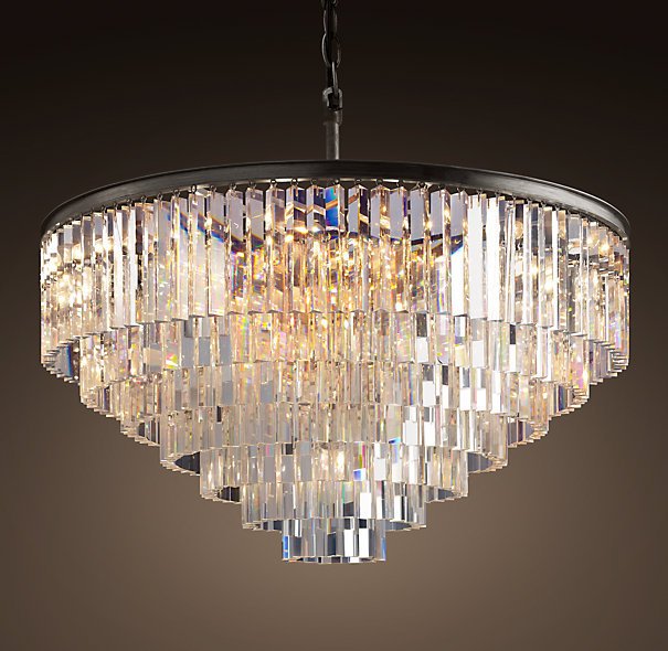 Люстра RH 1920s Odeon Clear Glass Fringe Chandelier - 80, 110 Черный Люстра RH 1920s Odeon Clear Glass Fringe Chandelier - 80, 110 Черный в Волгограде | Loft Concept