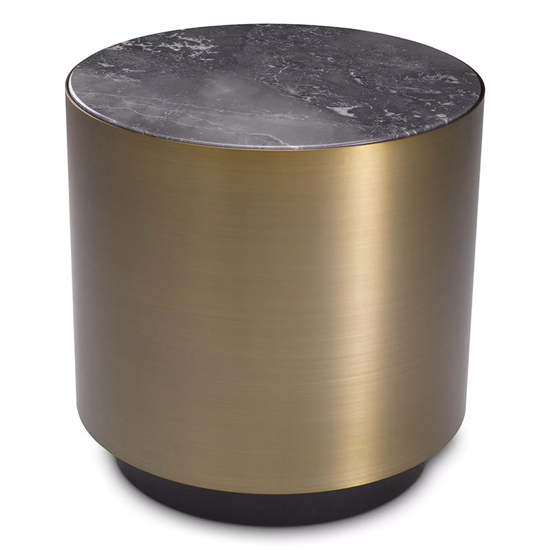 Приставной столик Eichholtz Side Table Porter Round Латунь Серый Приставной столик Eichholtz Side Table Porter Round Латунь Серый в Волгограде | Loft Concept