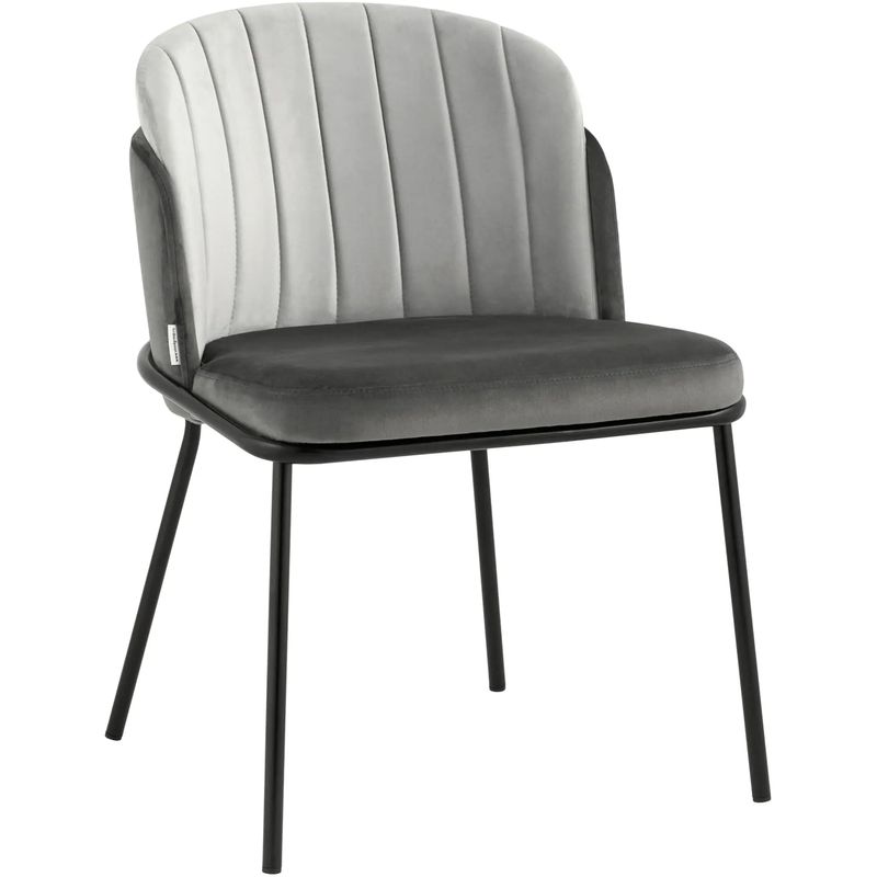 Стул Penelope Chair Серый велюр Металлические Ножки Светло-серый Серый Черный Стул Penelope Chair Серый велюр Металлические Ножки Светло-серый Серый Черный в Волгограде | Loft Concept