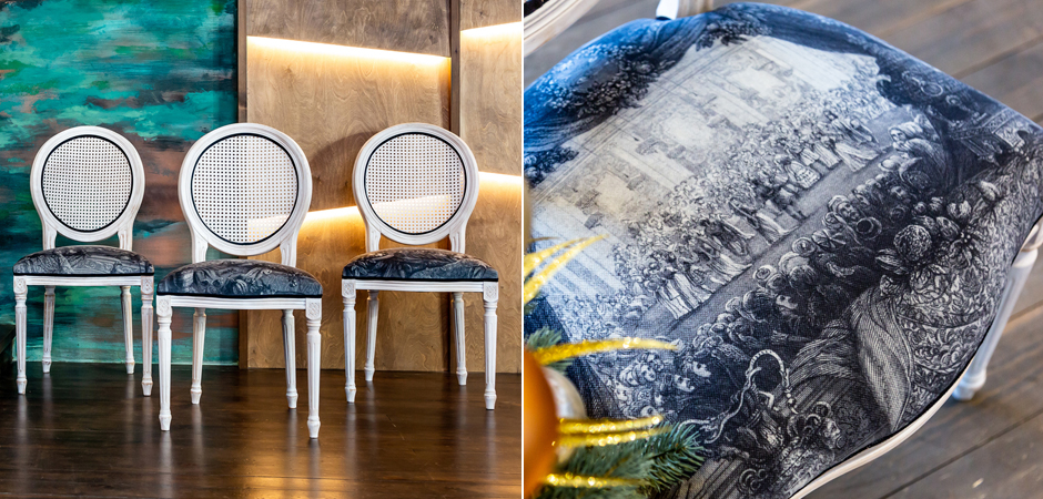 Стул с ротанговой спинкой Palace Gardens Stool - Loft-Concept в Волгограде