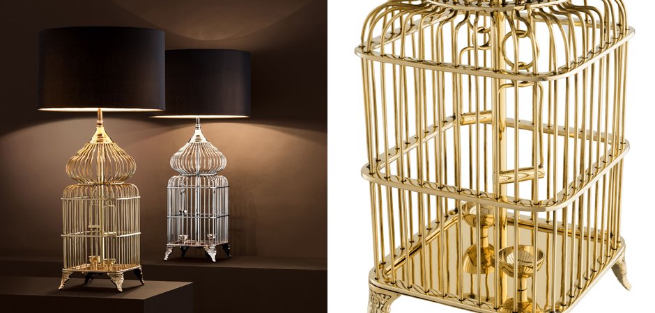 Настольная лампа Eichholtz Table Lamp La Cage Brass - Loft-Concept в Волгограде