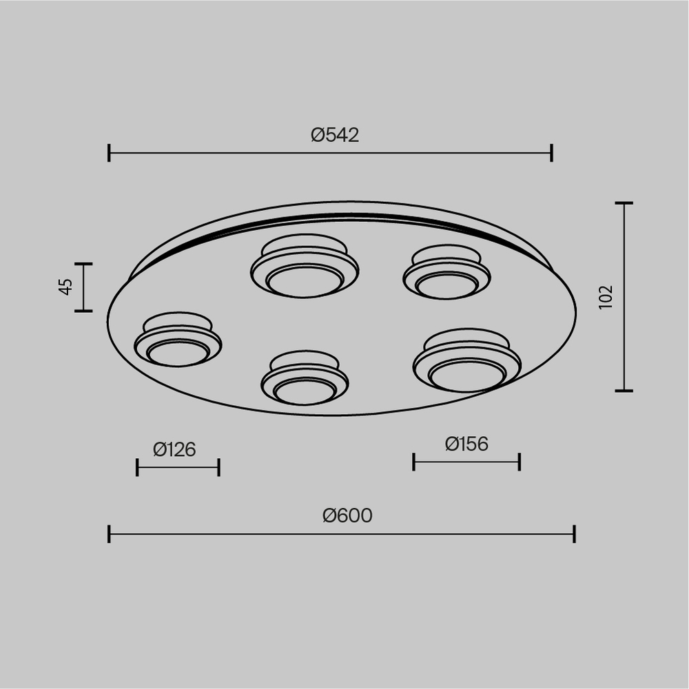 Потолочный светильник Pharao 3000К 56Вт в Волгограде