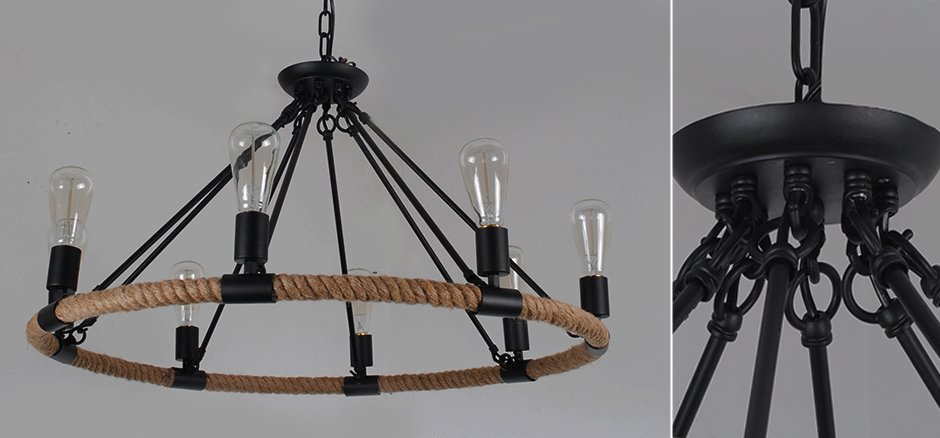 Люстра Round Tube Loft Rope Light Люстра Round Tube Loft Rope Light - Loft-Concept в Волгограде