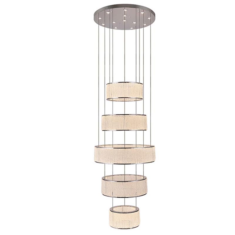 Люстра Crystal Shine Naomi 5 rings Chandelier Хром Прозрачный (Transparent) Люстра Crystal Shine Naomi 5 rings Chandelier Хром Прозрачный (Transparent) в Волгограде | Loft Concept