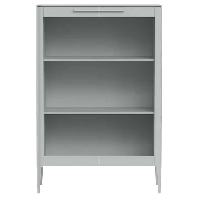 Витрина светло-серая с 2-мя стеклянными дверцами и 3-мя полками Type  Светло-серый в Волгограде | Loft Concept 