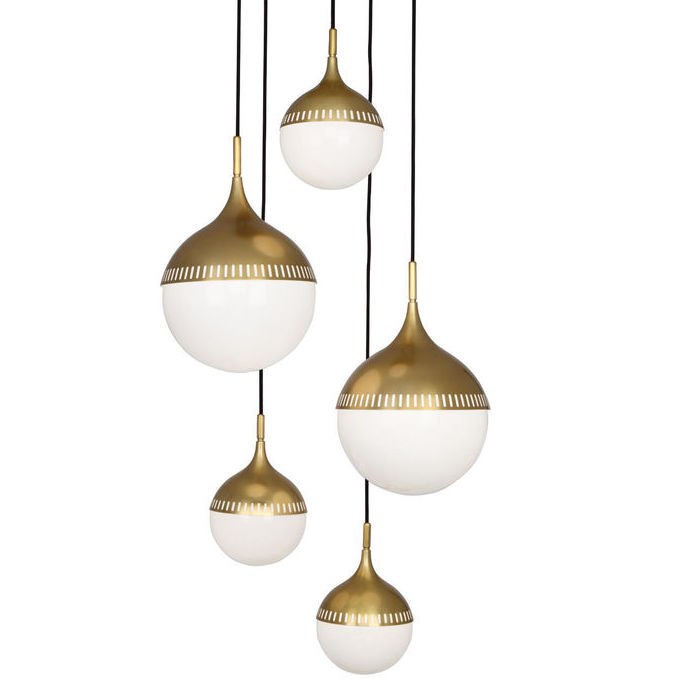 Люстра RIO MULTI-ARM CHANDELIER Латунь Белый Люстра RIO MULTI-ARM CHANDELIER Латунь Белый в Волгограде | Loft Concept