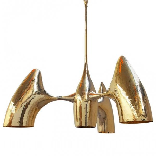 Люстра Philippe Hiquily Chandelier Винтажное глянцевое золото с состаренным эффектом Люстра Philippe Hiquily Chandelier Винтажное глянцевое золото с состаренным эффектом в Волгограде | Loft Concept