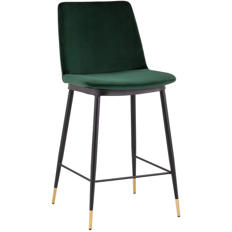 Полубарный Стул Melissa Chair Зеленый Велюр Зеленый Черный Полубарный Стул Melissa Chair Зеленый Велюр Зеленый Черный в Волгограде | Loft Concept
