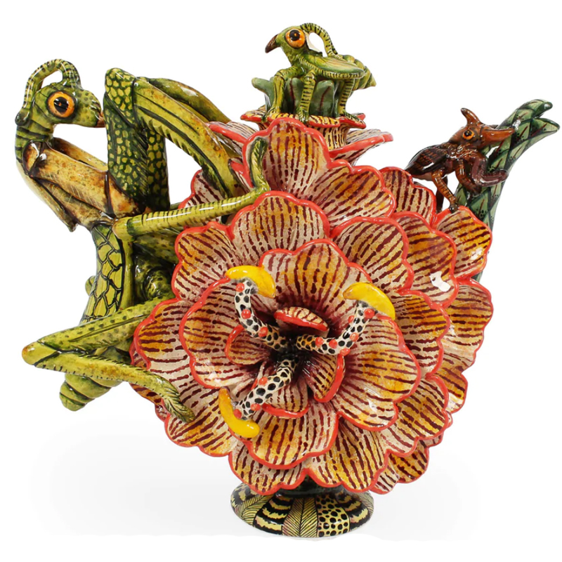 Чайник Богомол и Тропический Цветок Praying Mantis Teapot Оранжевый Зеленый Чайник Богомол и Тропический Цветок Praying Mantis Teapot Оранжевый Зеленый в Волгограде | Loft Concept