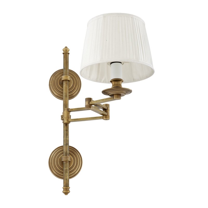 Бра Wall Lamp Favonius Brass Латунь Белый Бра Wall Lamp Favonius Brass Латунь Белый в Волгограде | Loft Concept