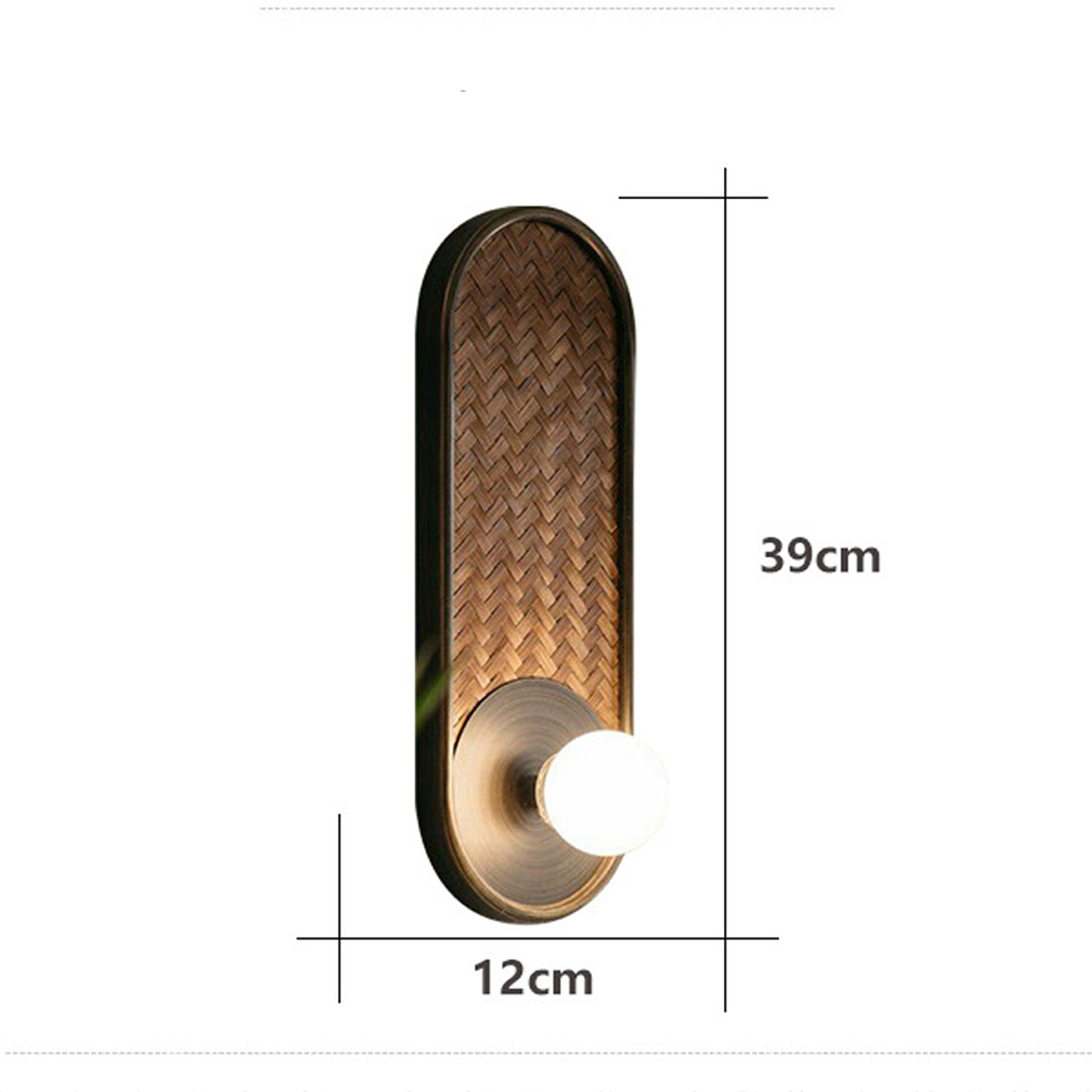 Бра с декором из плетеного бамбука Wicker Oval Lamp Бра с декором из плетеного бамбука Wicker Oval Lamp в Волгограде
