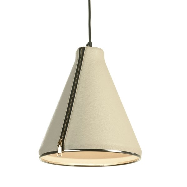 Подвесной светильник Leather Cone Beige Pendant Подвесной светильник Leather Cone Beige Pendant в Волгограде | Loft Concept