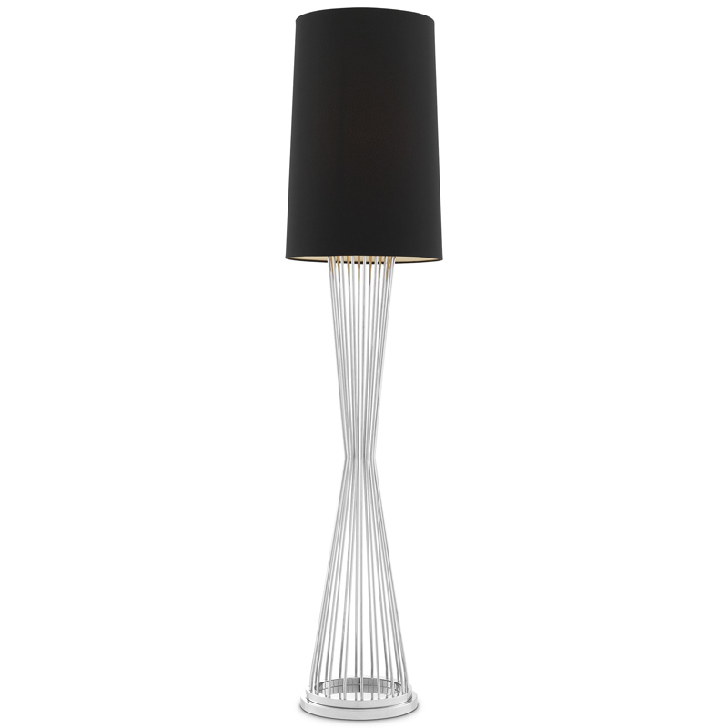 Торшер Eichholtz Floor Lamp Holmes Nickel Никель Черный Торшер Eichholtz Floor Lamp Holmes Nickel Никель Черный в Волгограде | Loft Concept