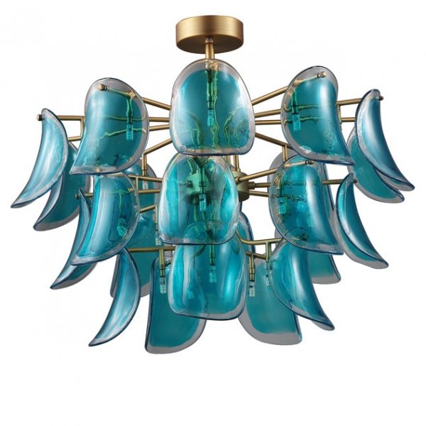 Люстра Sea Siren Chandelier Глянцевое золото Бирюзовый Люстра Sea Siren Chandelier Глянцевое золото Бирюзовый в Волгограде | Loft Concept