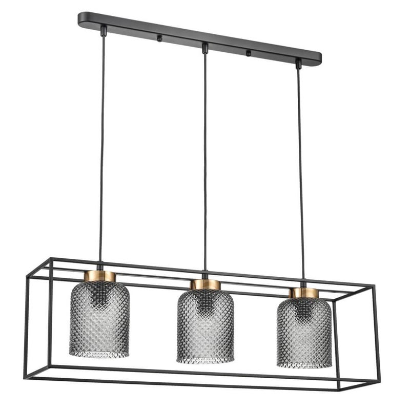 Люстра Myron Chandelier rectangular Черный Дымчатый (Smoke) Люстра Myron Chandelier rectangular Черный Дымчатый (Smoke) в Волгограде | Loft Concept