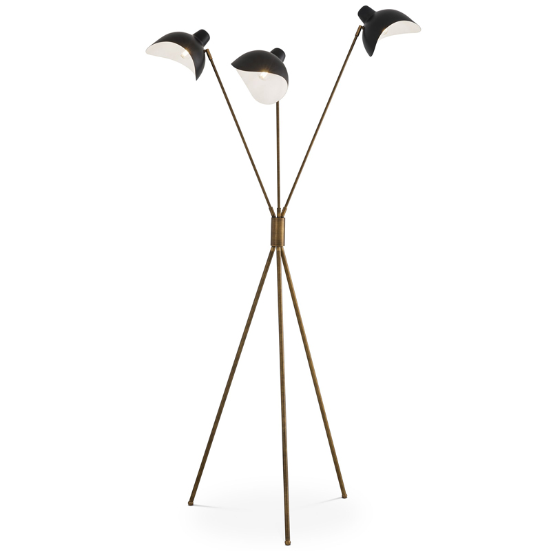Торшер Eichholtz Floor Lamp Costner Черный Латунь Античная полированная Торшер Eichholtz Floor Lamp Costner Черный Латунь Античная полированная в Волгограде | Loft Concept