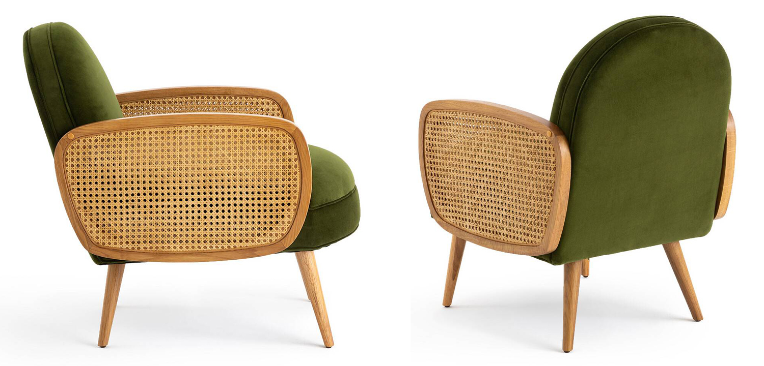 Кресло Morten Wicker Green Armchair - фото
