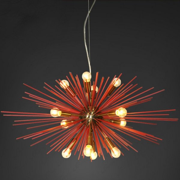 Люстра ASTRA Chandelier Sputnik Red and Brass Люстра ASTRA Chandelier Sputnik Red and Brass в Волгограде | Loft Concept