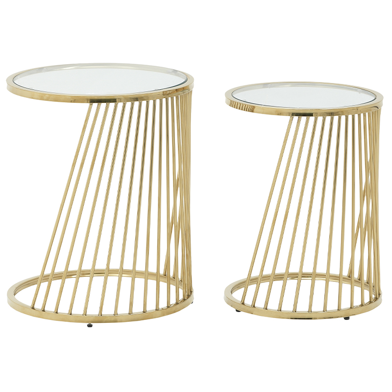 Комплект приставных столов Gwion Side Tables Золотой Комплект приставных столов Gwion Side Tables Золотой в Волгограде | Loft Concept