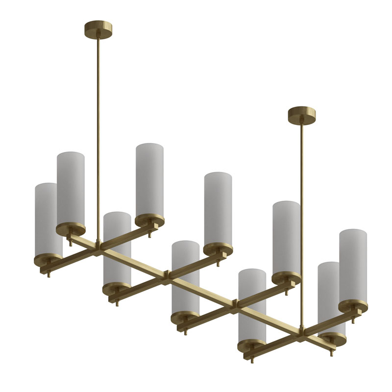 Люстра Дизайнерская Candle Holder Латунь Белый Люстра Дизайнерская Candle Holder Латунь Белый в Волгограде | Loft Concept