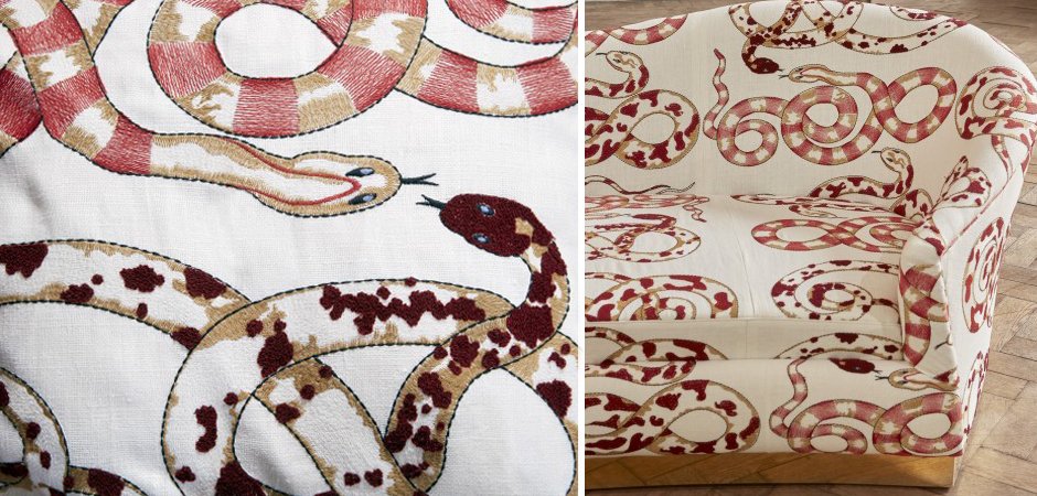 Диван KELLY SOFA Venimeuses Snake Embroidery Диван KELLY SOFA Venimeuses Snake Embroidery - Loft-Concept в Волгограде