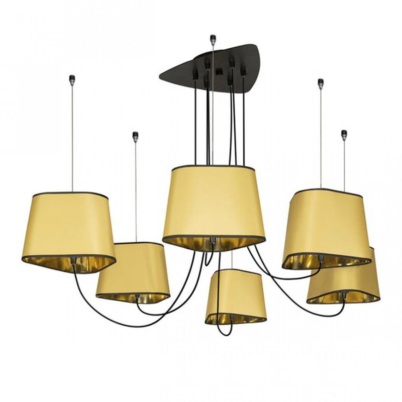 Люстра Designheure Lighting Gold 6 плафонов Золотой Черный Люстра Designheure Lighting Gold 6 плафонов Золотой Черный в Волгограде | Loft Concept