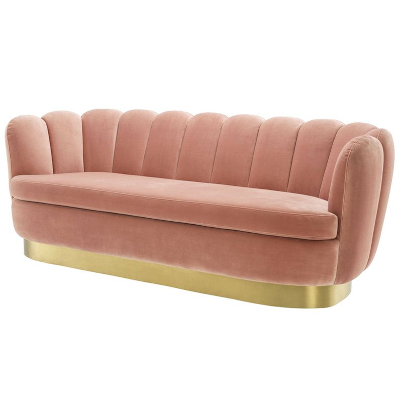 Диван Eichholtz Sofa Mirage nude Розовый пастельный Латунь Диван Eichholtz Sofa Mirage nude Розовый пастельный Латунь в Волгограде | Loft Concept