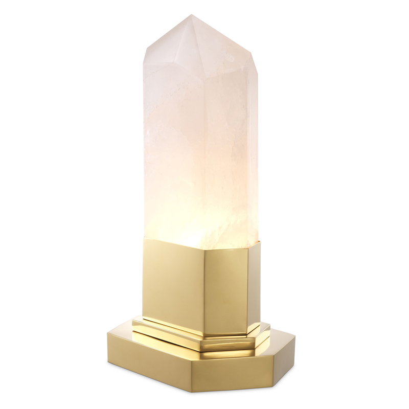 Настольная лампа Eichholtz Table Lamp Rock Crystal Золотой Молочный Настольная лампа Eichholtz Table Lamp Rock Crystal Золотой Молочный в Волгограде | Loft Concept