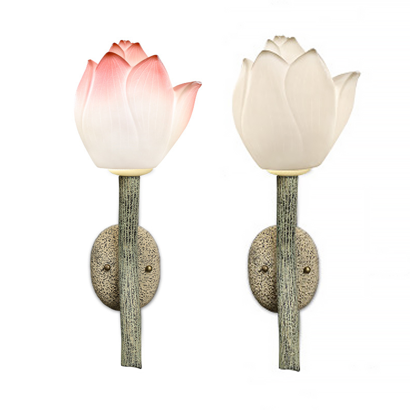 Бра Lotus Flower Sconce Розовый пастельный Белый Античный зеленый Бра Lotus Flower Sconce Розовый пастельный Белый Античный зеленый в Волгограде | Loft Concept