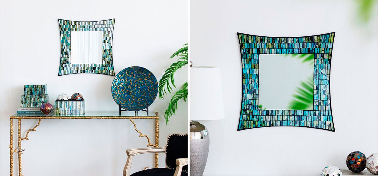 Зеркало квадратное с инкрустацией Maggie - фото №3