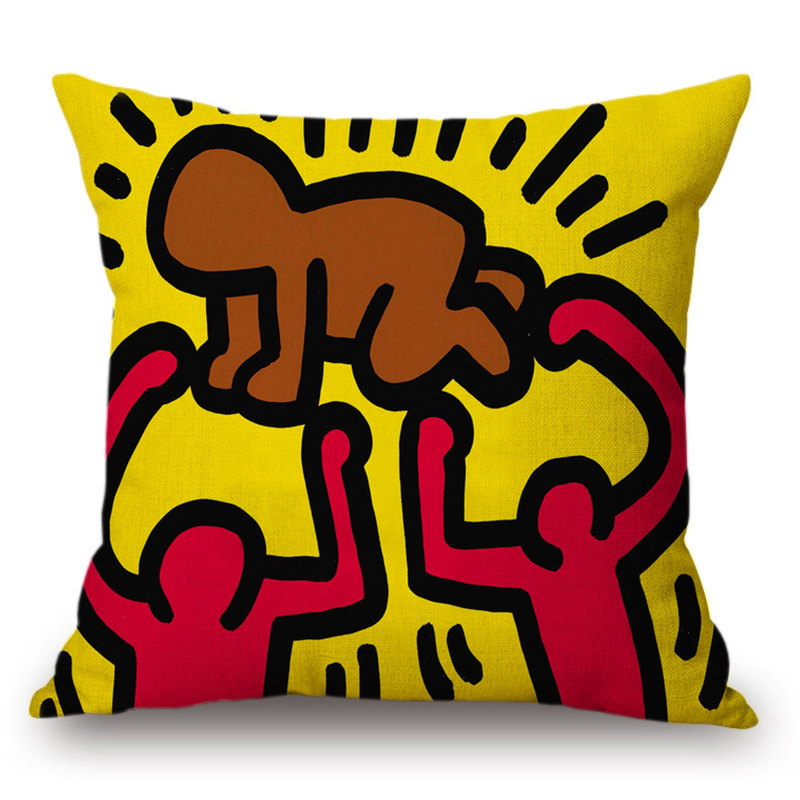 Подушка Keith Haring 5 Мульти Подушка Keith Haring 5 Мульти в Волгограде | Loft Concept