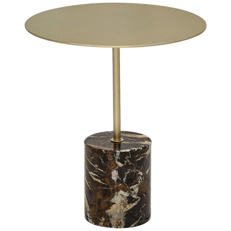 Приставной стол Thabi Dark Brown Side Table Золотой Коричневый Бежевый Приставной стол Thabi Dark Brown Side Table Золотой Коричневый Бежевый в Волгограде | Loft Concept