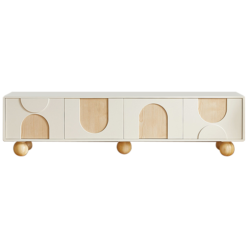 ТВ-тумба Bell Wooden Forms TV Stand Бежевый Древесина ТВ-тумба Bell Wooden Forms TV Stand Бежевый Древесина в Волгограде | Loft Concept