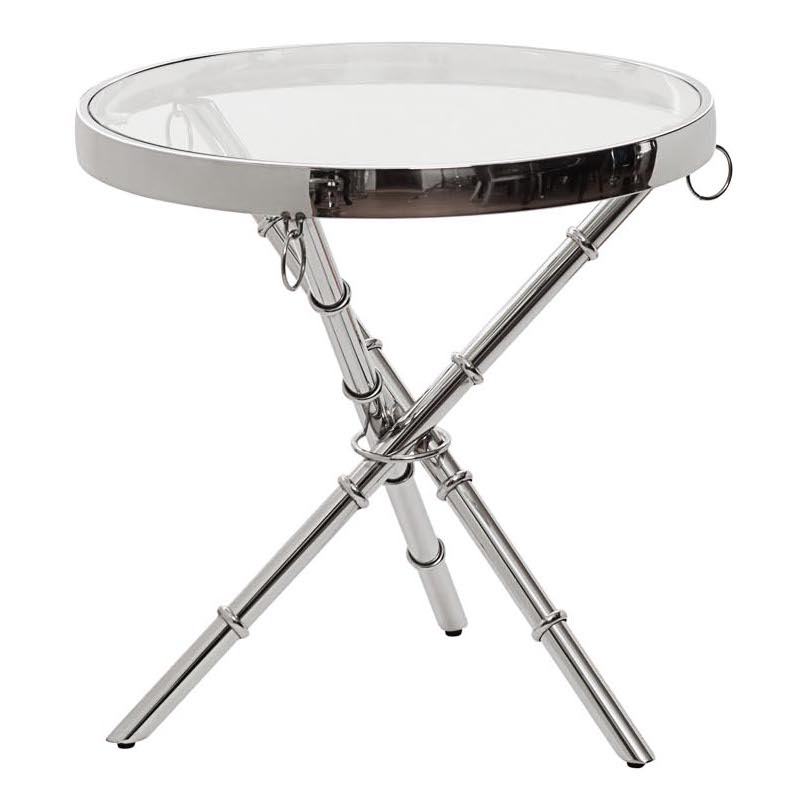 Стол Metal Bamboo Table chromium Хром Прозрачное Стекло Стол Metal Bamboo Table chromium Хром Прозрачное Стекло в Волгограде | Loft Concept