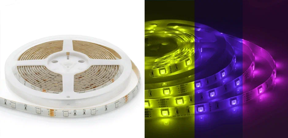 Светодиодная влагозащищенная лента 7,2W/m 30LED/m 5050SMD разноцветная 5M Светодиодная влагозащищенная лента 7,2W/m 30LED/m 5050SMD разноцветная 5M - Loft-Concept в Волгограде