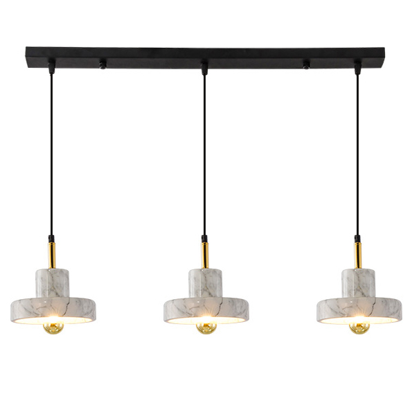 Люстра Tom Dixon Stone Pendant White 3 Белый Золотой Люстра Tom Dixon Stone Pendant White 3 Белый Золотой в Волгограде | Loft Concept