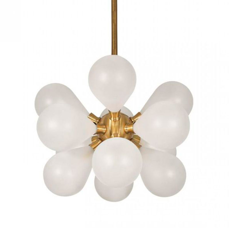 Люстра Simonet Chandelier White 50 см Белый Золотой Люстра Simonet Chandelier White 50 см Белый Золотой в Волгограде | Loft Concept