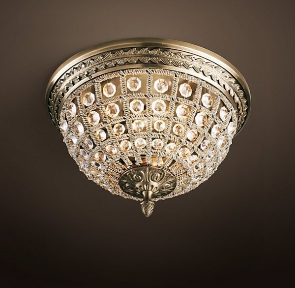 Потолочный светильник RH 19th c. Casbah Crystal Top 30 Темная бронза винтаж в Волгограде | Loft Concept 