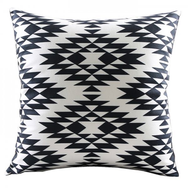 Декоративная подушка Black and White Pattern Черно-белый Декоративная подушка Black and White Pattern Черно-белый в Волгограде | Loft Concept