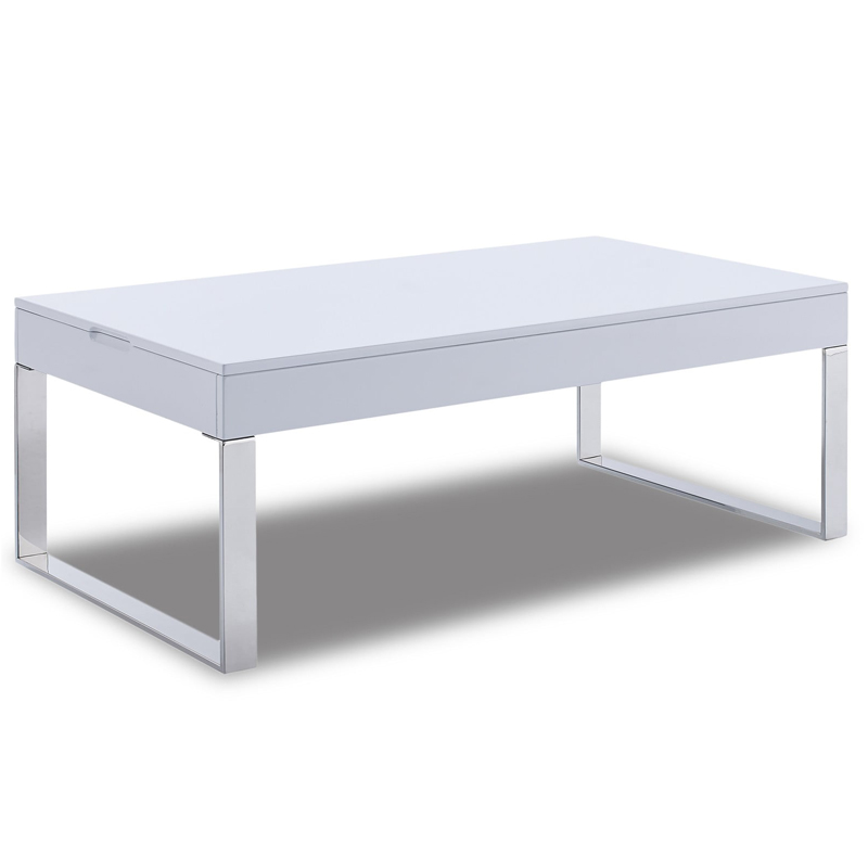 Кофейный стол Annecy Coffee Table white Белый Хром Кофейный стол Annecy Coffee Table white Белый Хром в Волгограде | Loft Concept