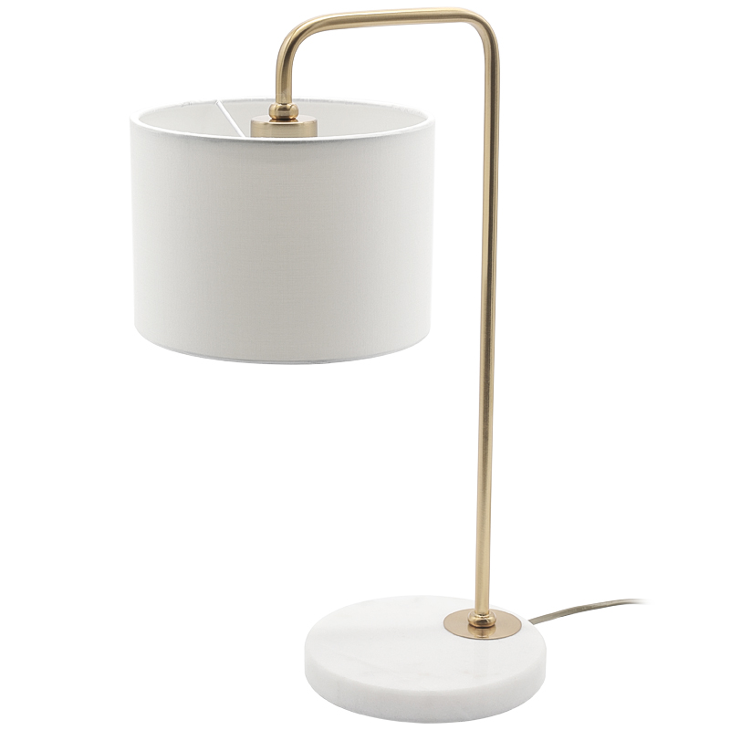 Настольная лампа Randers Table Lamp Белый Золотой Настольная лампа Randers Table Lamp Белый Золотой в Волгограде | Loft Concept